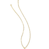 Daphne Pave Necklace Gold Smoky Quartz