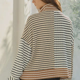 Striped Half Zip Pullover