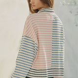 Striped Half Zip Pullover