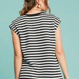 Striped Round Neck Top