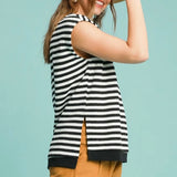 Striped Round Neck Top