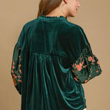 Boho Velvet Blouse