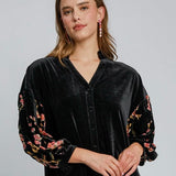 Boho Velvet Blouse