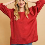 Christmas Crinkle Satin Top