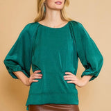 Christmas Crinkle Satin Top