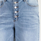 Stretch Denim Pants Button Fly