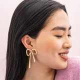 Katie Ribbon Bow Post Earrings