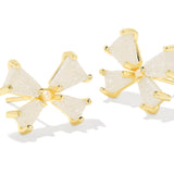 Blair Bow Stud Earring Gold Iridescent Drusy