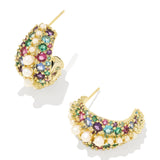 Krista Hoop Earring Gold Multi Mix