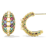 Krista Hoop Earring Gold Multi Mix