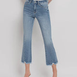 High Rise Frayed Crop Jean