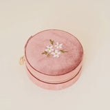 Round Velvet Jewelry Case