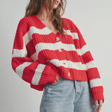 Candy Cane Stripe Cardigan