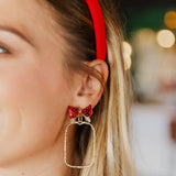 Red Bow Hoops - Rectangle